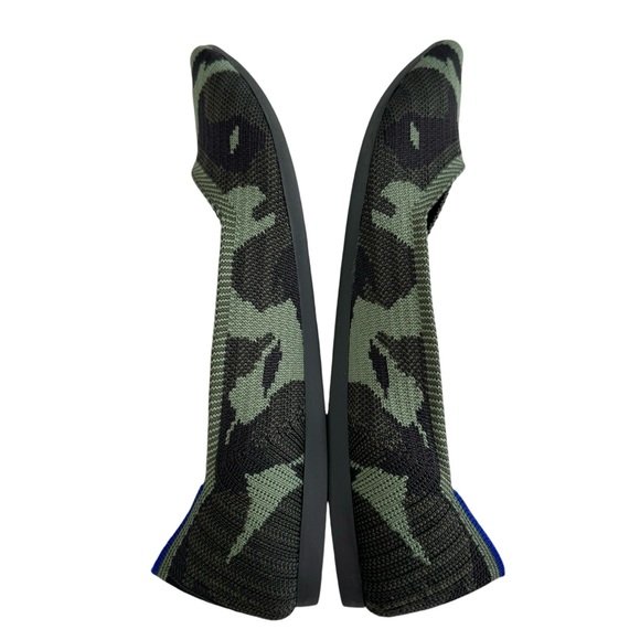 Rothy's The Point Olive Camo Pointed Toe Slip-On Flat Shoes Size 9.5 - Picture 7 of 16
